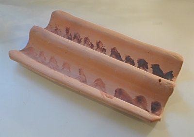 handmade clay french baking pan