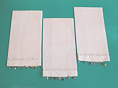 hand beaded guest and hand towels