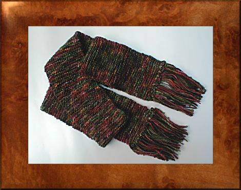 Elegant hand knitted scarf by Lisa Marie Thompson