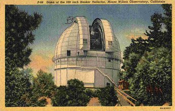 The Hooker Telescope - vintage postcard