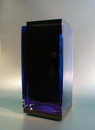 The Classic Blue Ice Water Fountain in cobalt blue