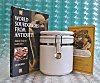 16 oz Porcelain Crock, Sourdough Starter Packet and Wood Book Combo