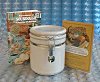 16 oz Porcelain Crock, Sourdough Starter Packet and Wilford Book Combo