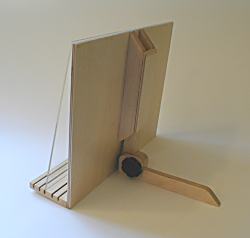 rear view of The Cook's Companion Adjustable Cookbook Holder